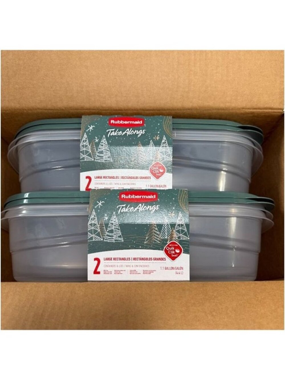 Rubbermaid TakeAlong Rectangle Food Storage Containers 4 Pack